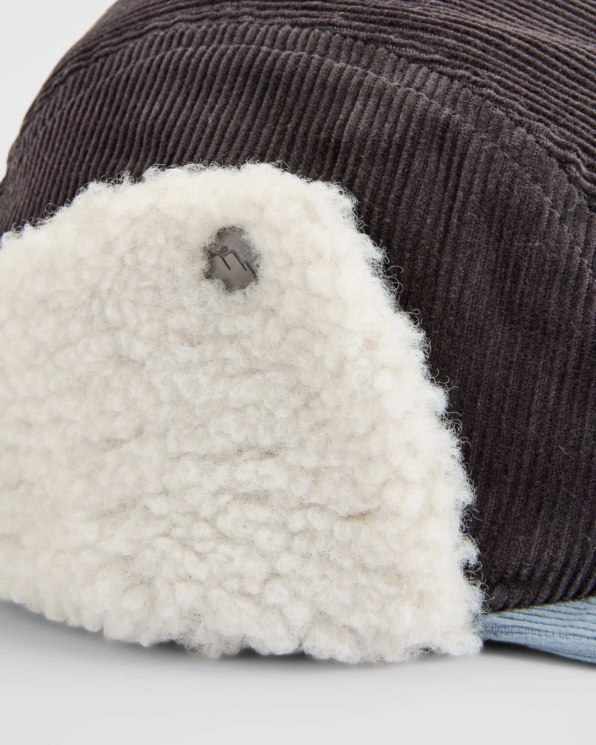 Daytime Recycled Cotton Sherpa Lined Hat - Charcoal - Flatlay
