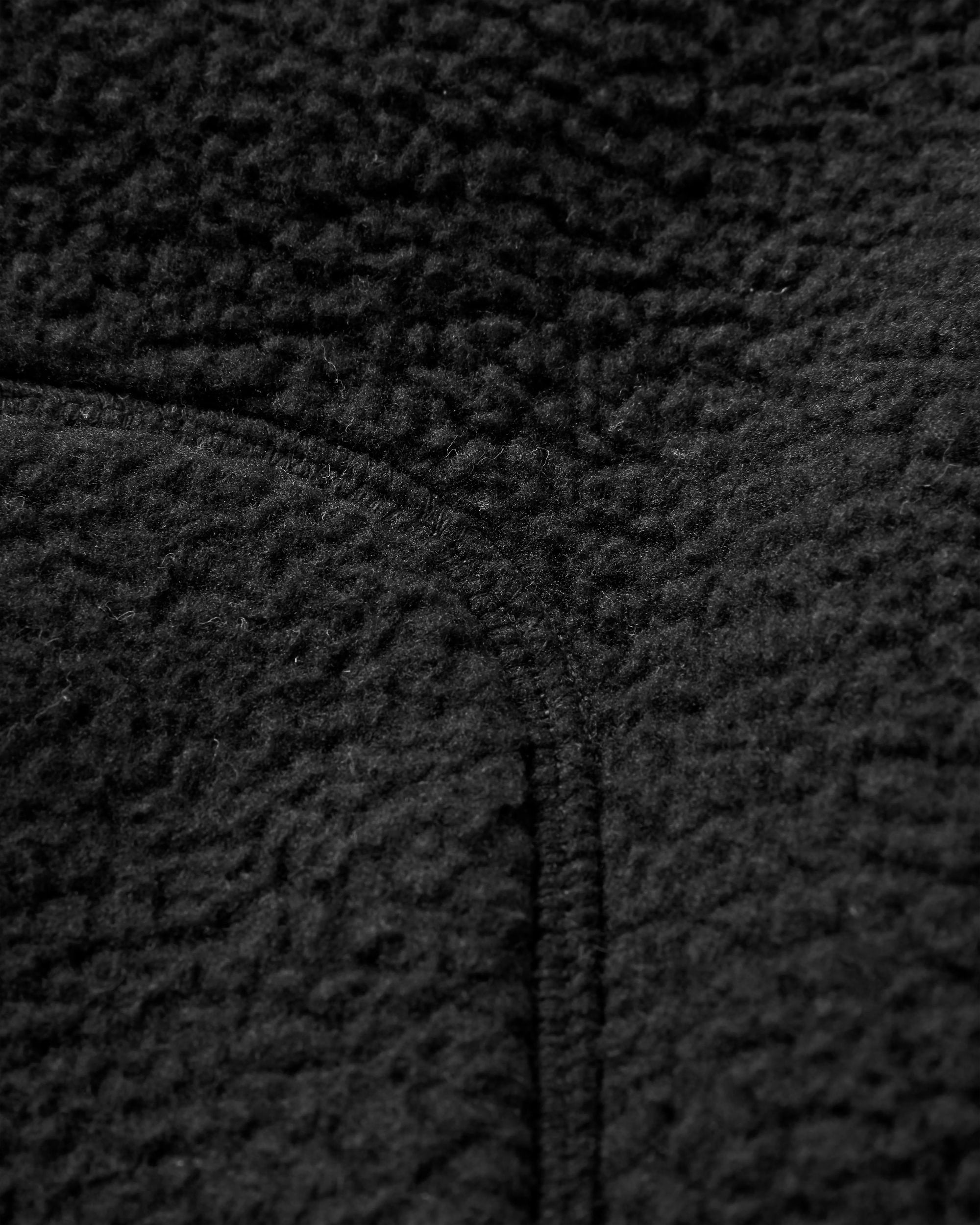 Offgrid Sherpa Crew Fleece - Black - Flatlay