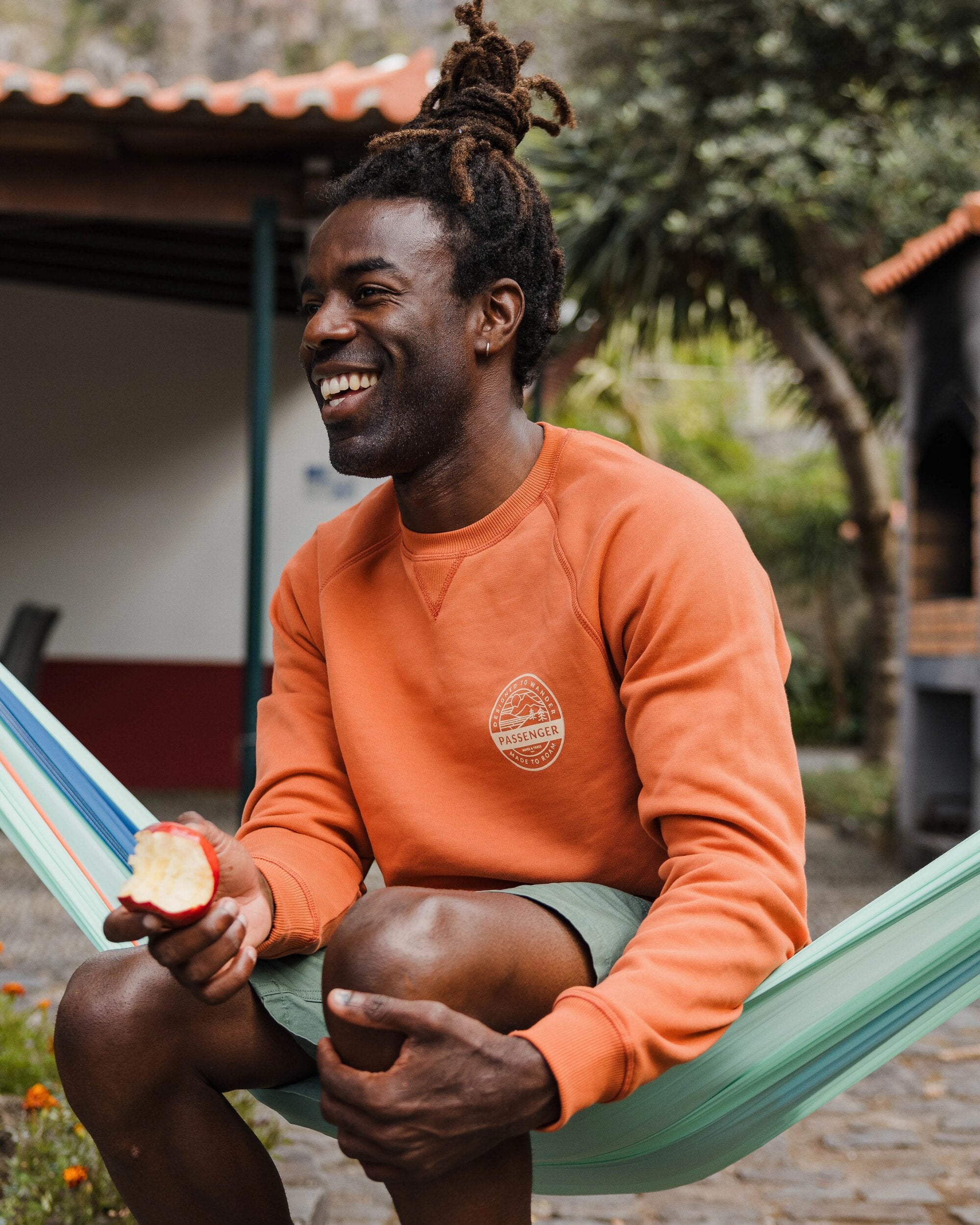 Odyssey Organic Cotton Sweatshirt - Burnt Orange - Lifestyle