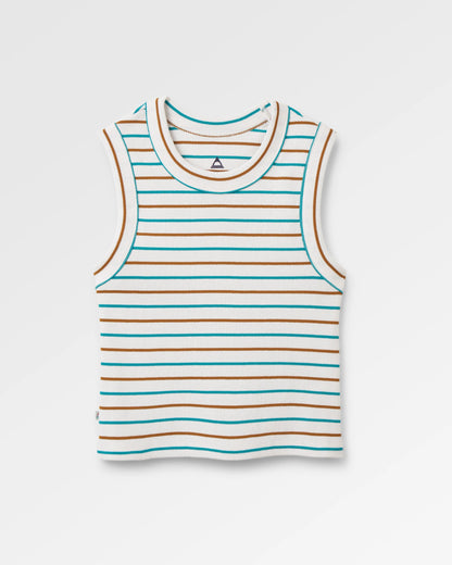 Out There Ribbed Vest - Spruce Yellow/Aqua Stripe - Flatlay