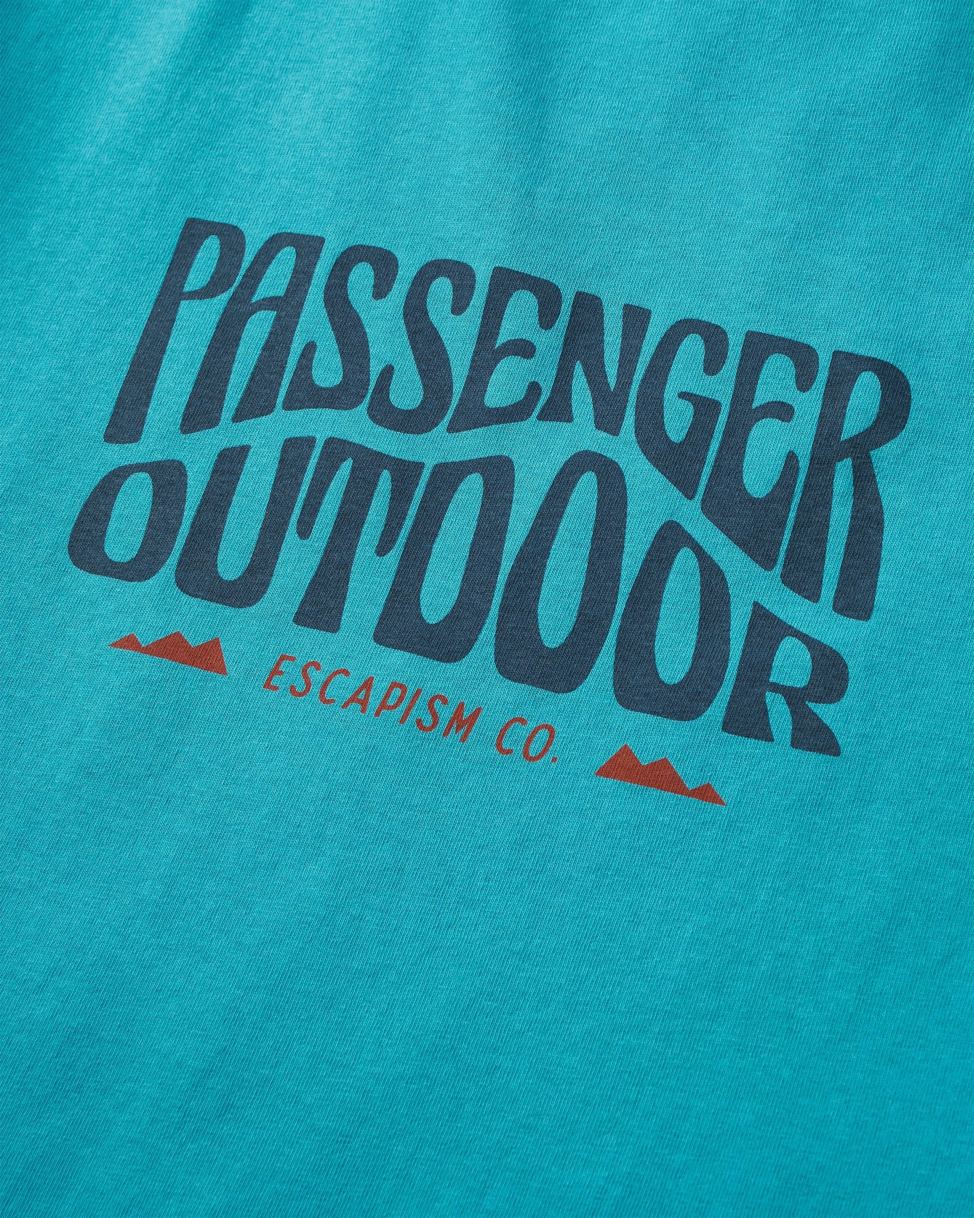 Yuca Recycled Cotton T-Shirt - Blue Pool - Flatlay