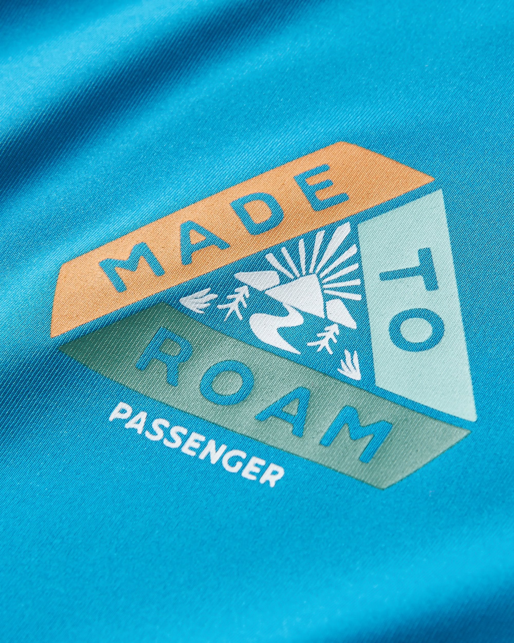 Classic Active Recycled T-Shirt - Blue Pool - Flatlay