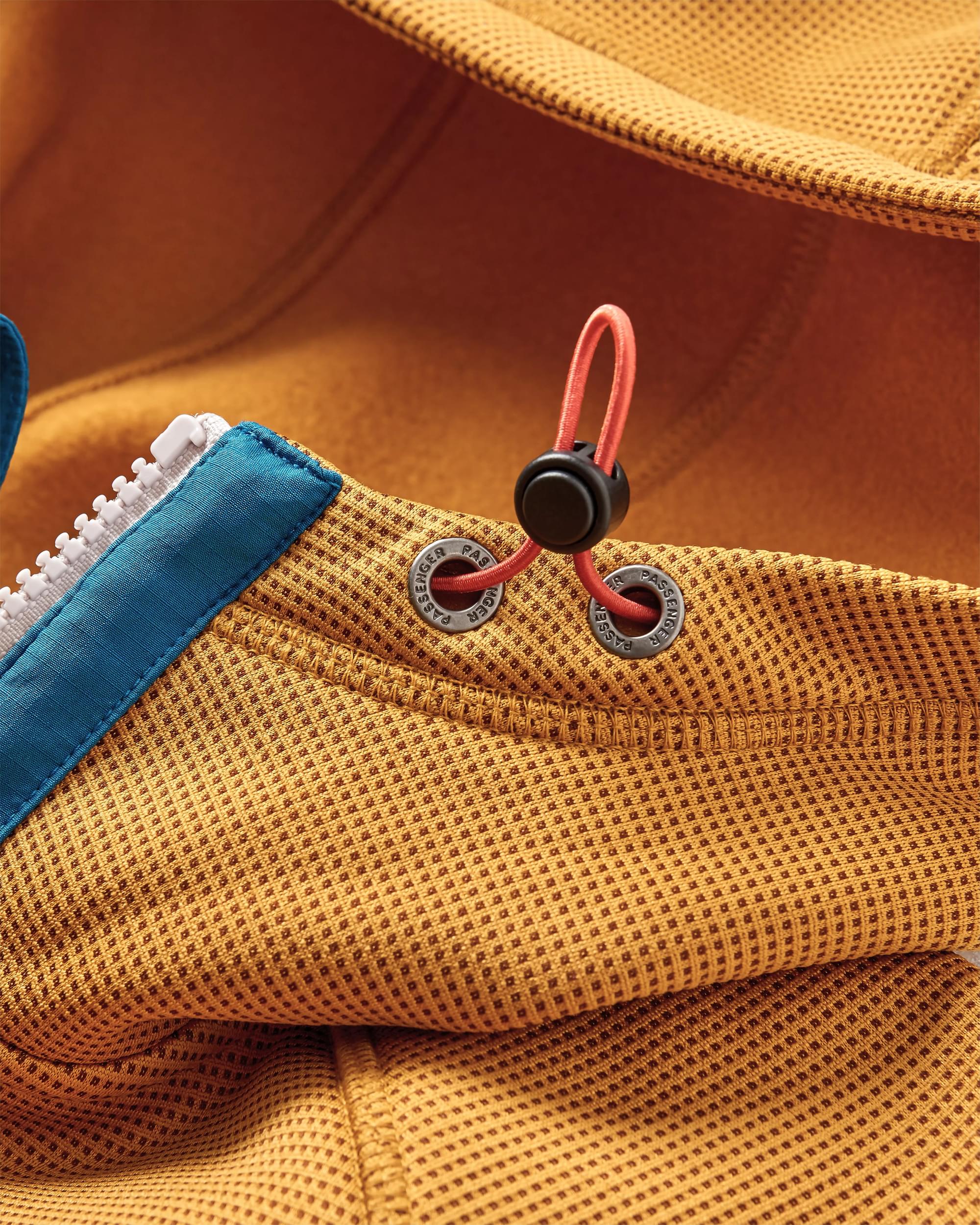 Slope Hooded Recycled Fleece - Dusty Ochre - Flatlay