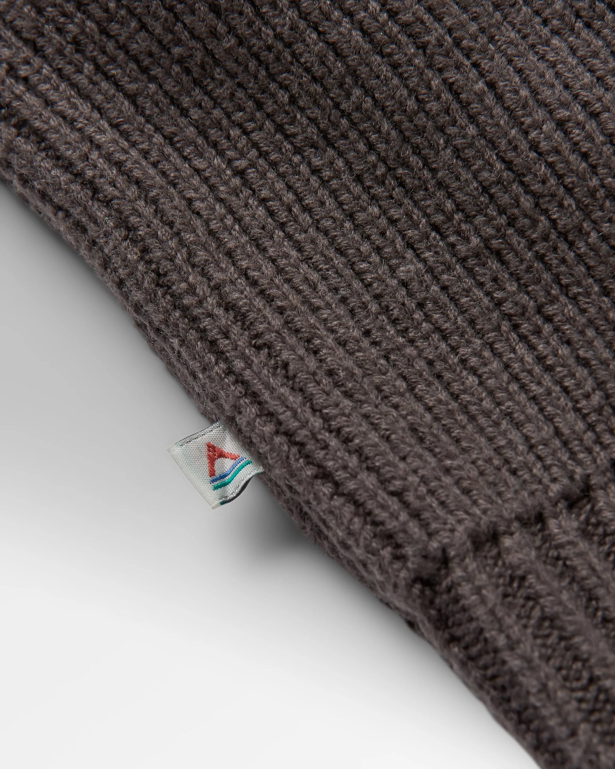 Moments Oversized Organic Knitted Hoodie - Mustard Yellow Multi Stripe - Flatlay