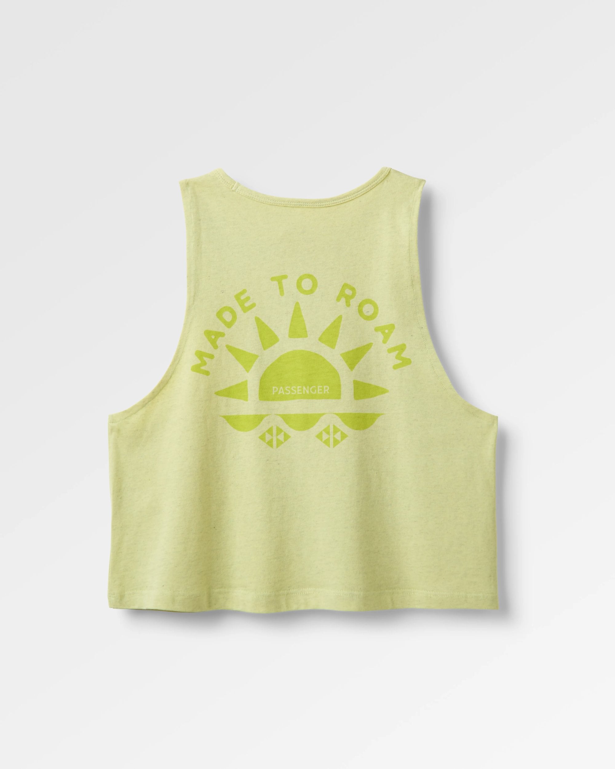 Sunburst Organic Vest - Soft Lime Juice - Flatlay