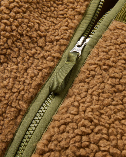 Trekker Deep-Pile Sherpa Fleece - Caramel - Flatlay