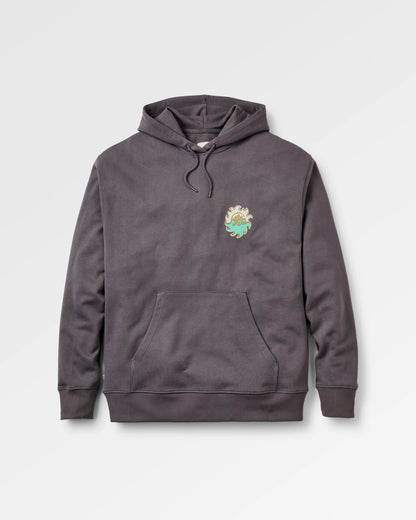 Dune Relaxed Fit Hoodie - Charcoal - Flatlay