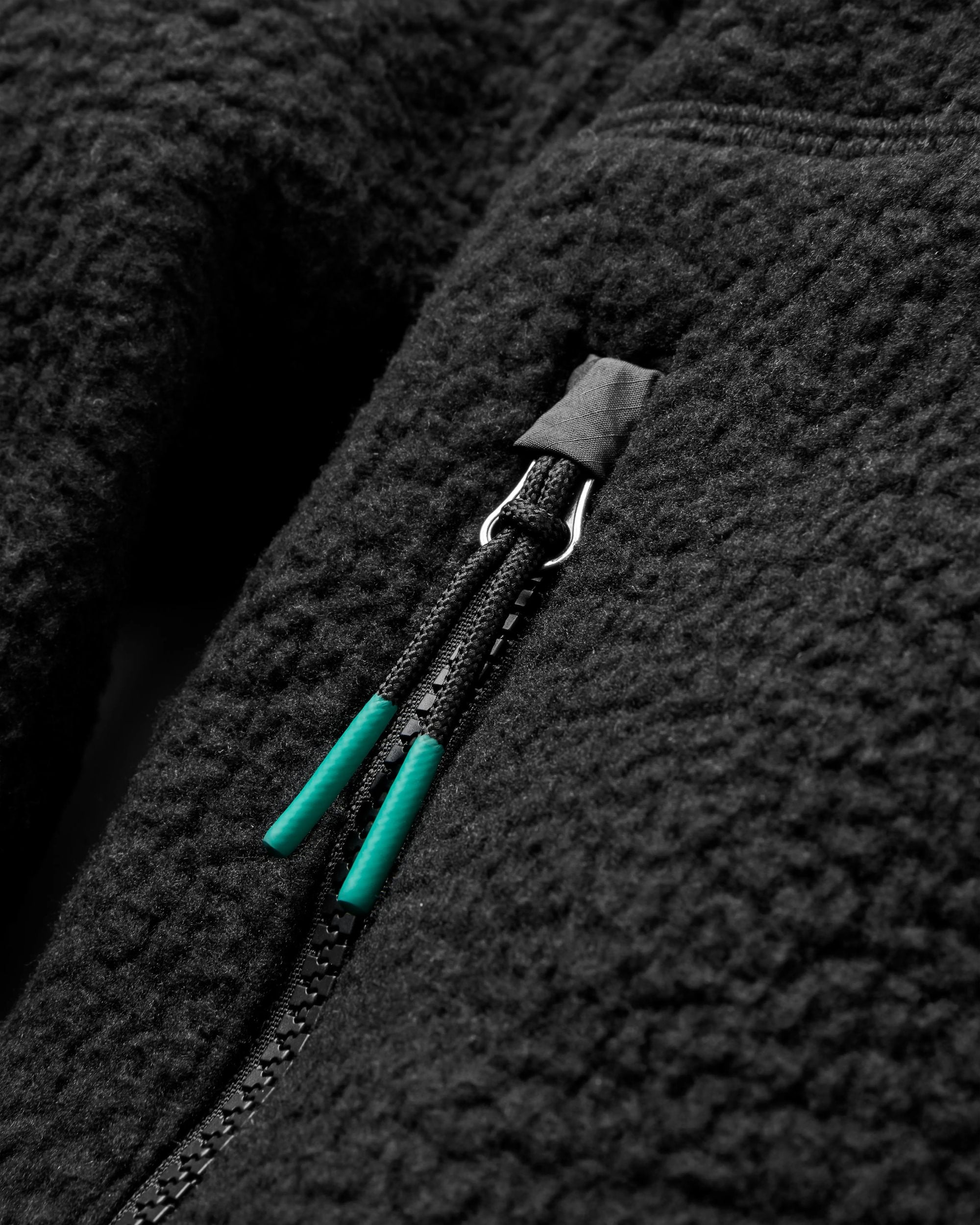 Offgrid Sherpa Crew Fleece - Black - Flatlay