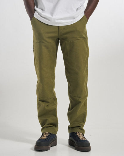 Vantage Lined Cotton Canvas Trouser - Khaki - Studio Model