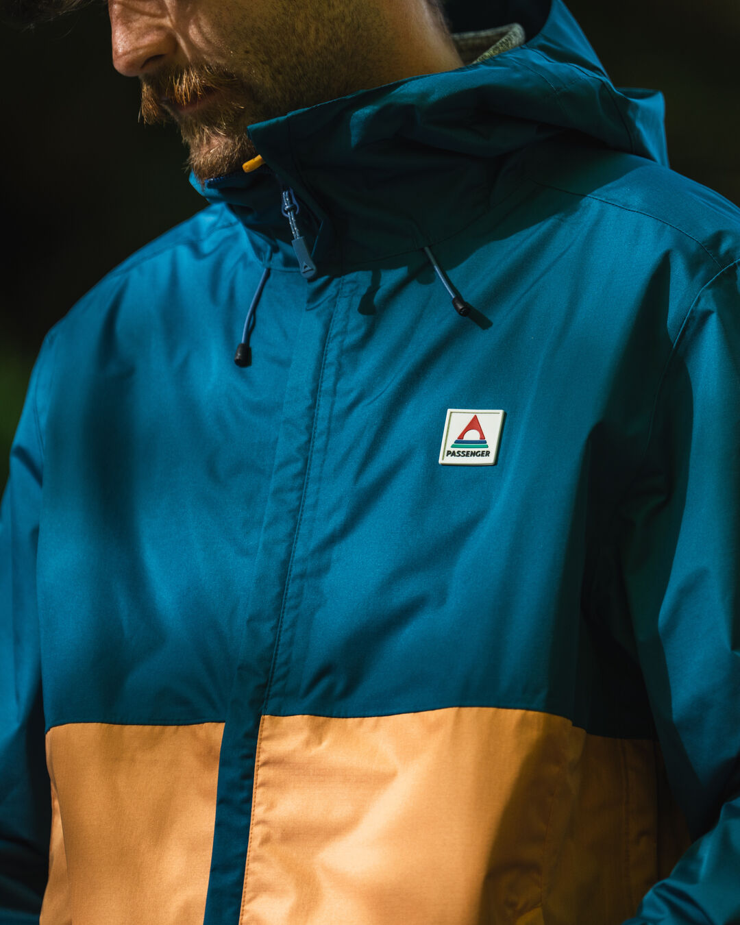 Season Water Resistant Recycled Jacket - Corsair Blue/ Apricot - Lifestyle