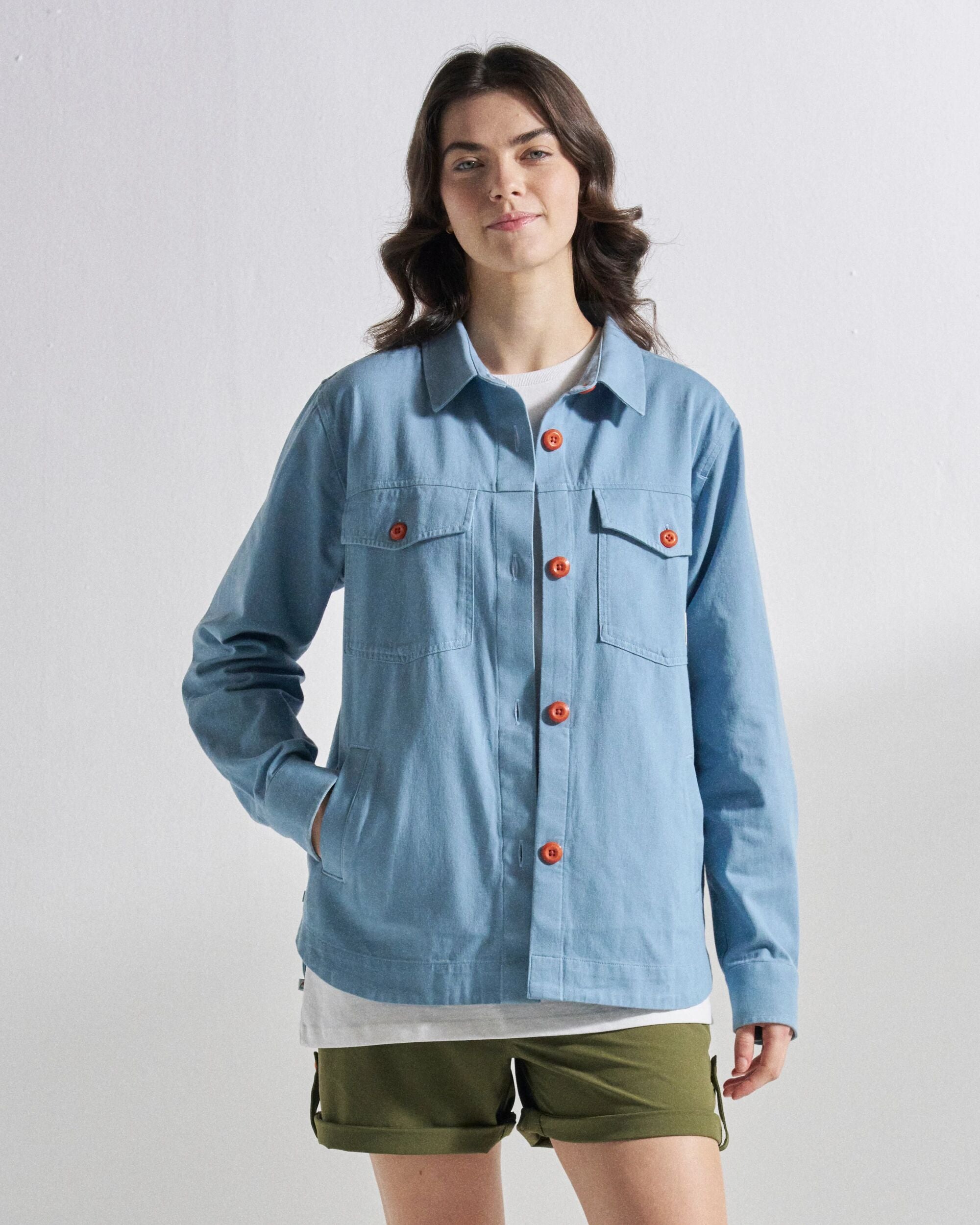 Stella LS Shirt - Faded Denim - Studio Model