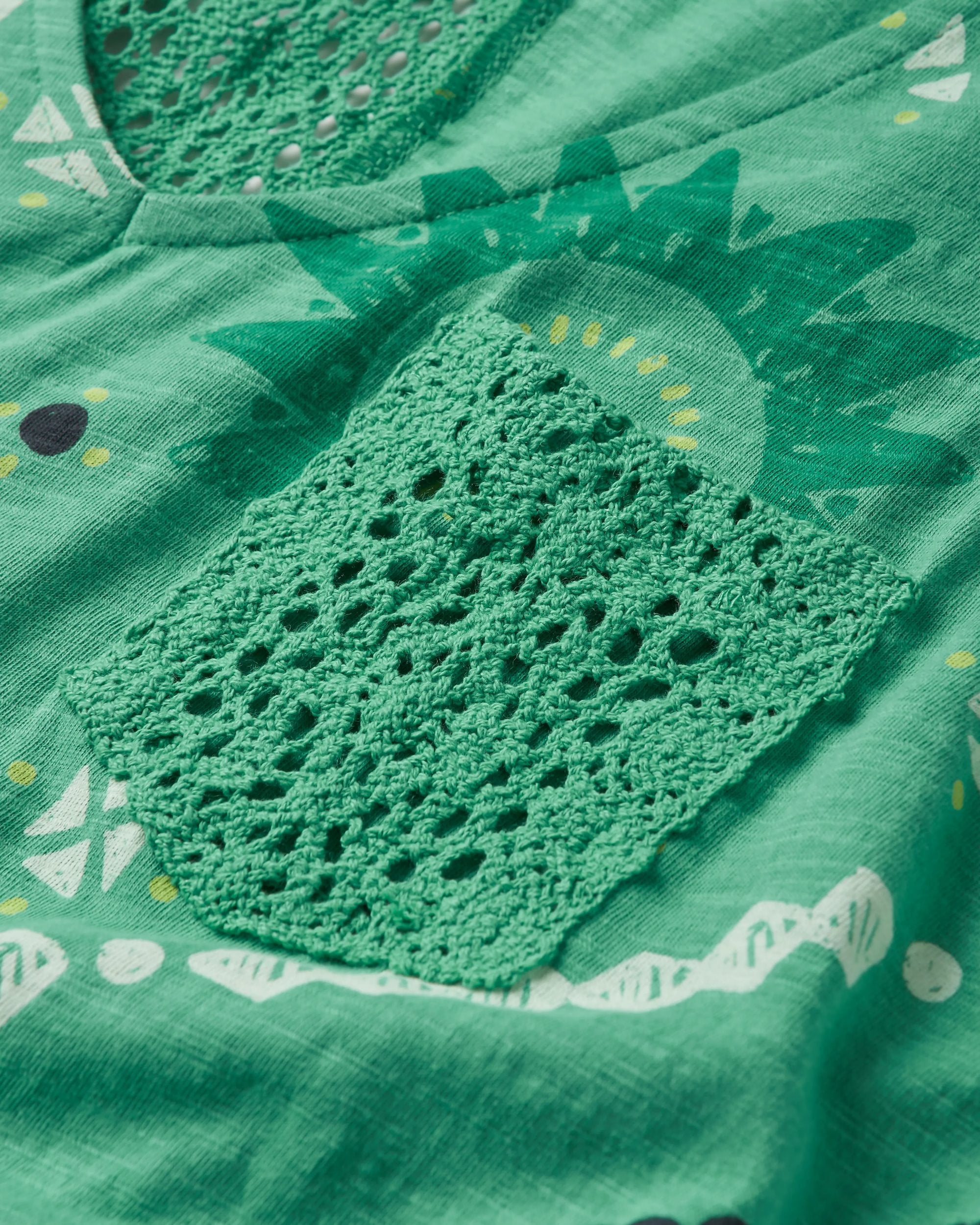 Rivergate Recycled Cotton Dress - Sunburst Green Spruce - Flatlay
