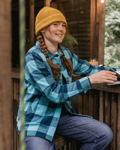 Stella Organic Cotton LS Shirt - Retro Blue Check  - Lifestyle