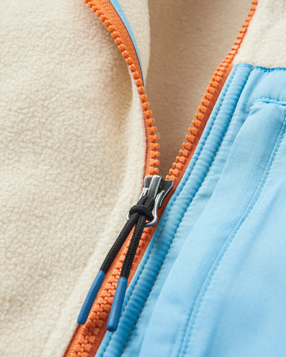 Caspian 1/2 Zip Recycled Polar Fleece - Rich Navy - Flatlay