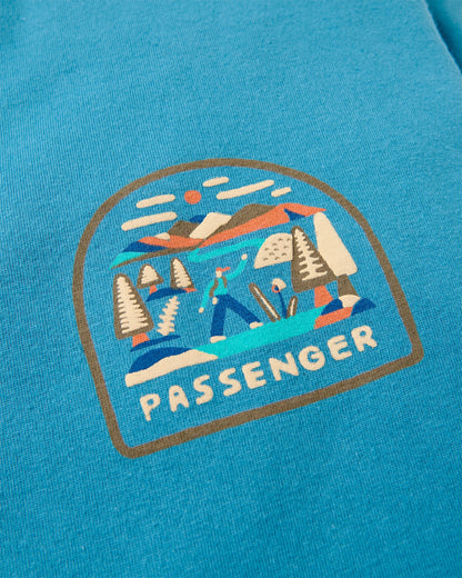Lost Patch LS T-Shirt - Blue Steel - Flatlay