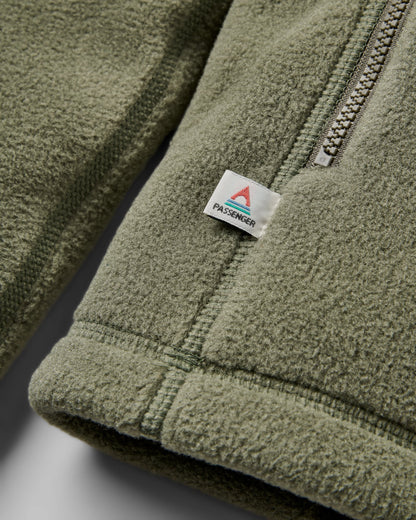 Sierrascape Men's Recycled Polartec® Fleece Hoodie - Dusty Olive - Flatlay