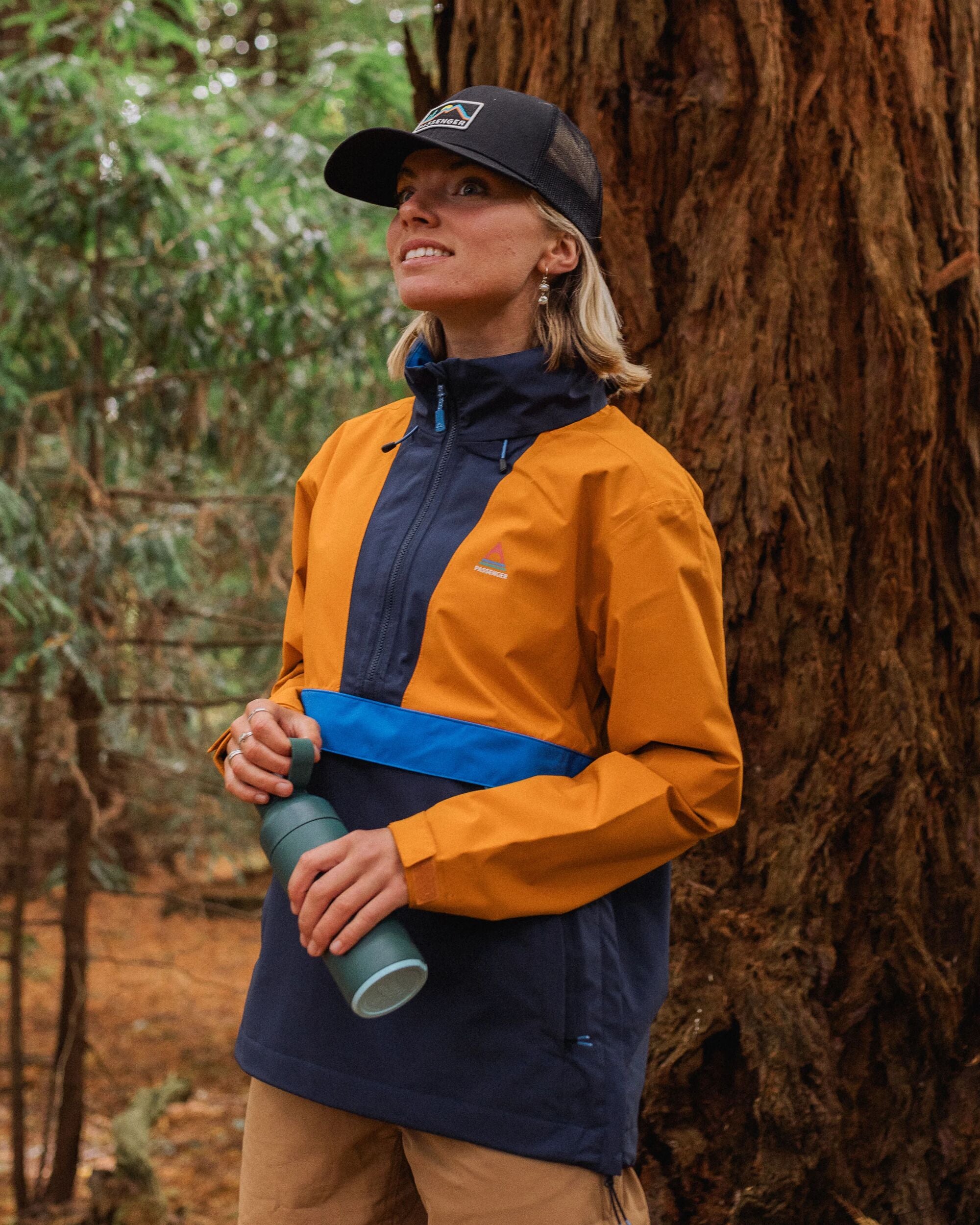 Skyline Recycled Waterproof Anorak - Sunrise Orange - Lifestyle