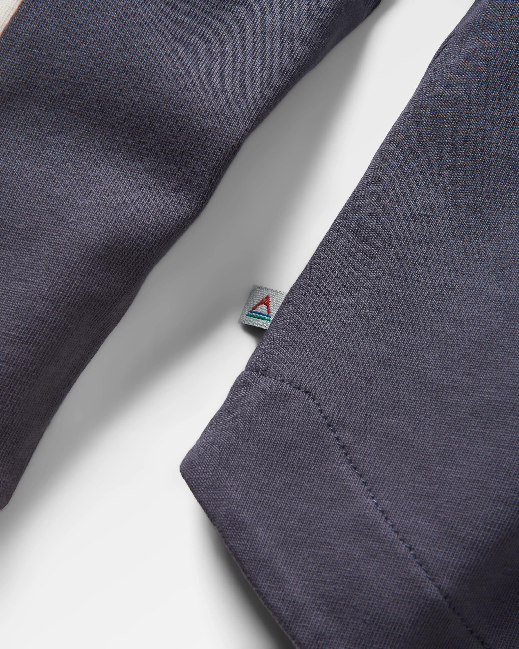 Hilltop Organic Cotton LS T-Shirt - Charcoal - Flatlay