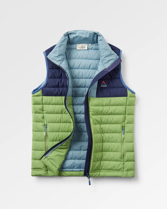 Northstar Down Recycled Vest -  Rich Navy/Pear Green/Arctic