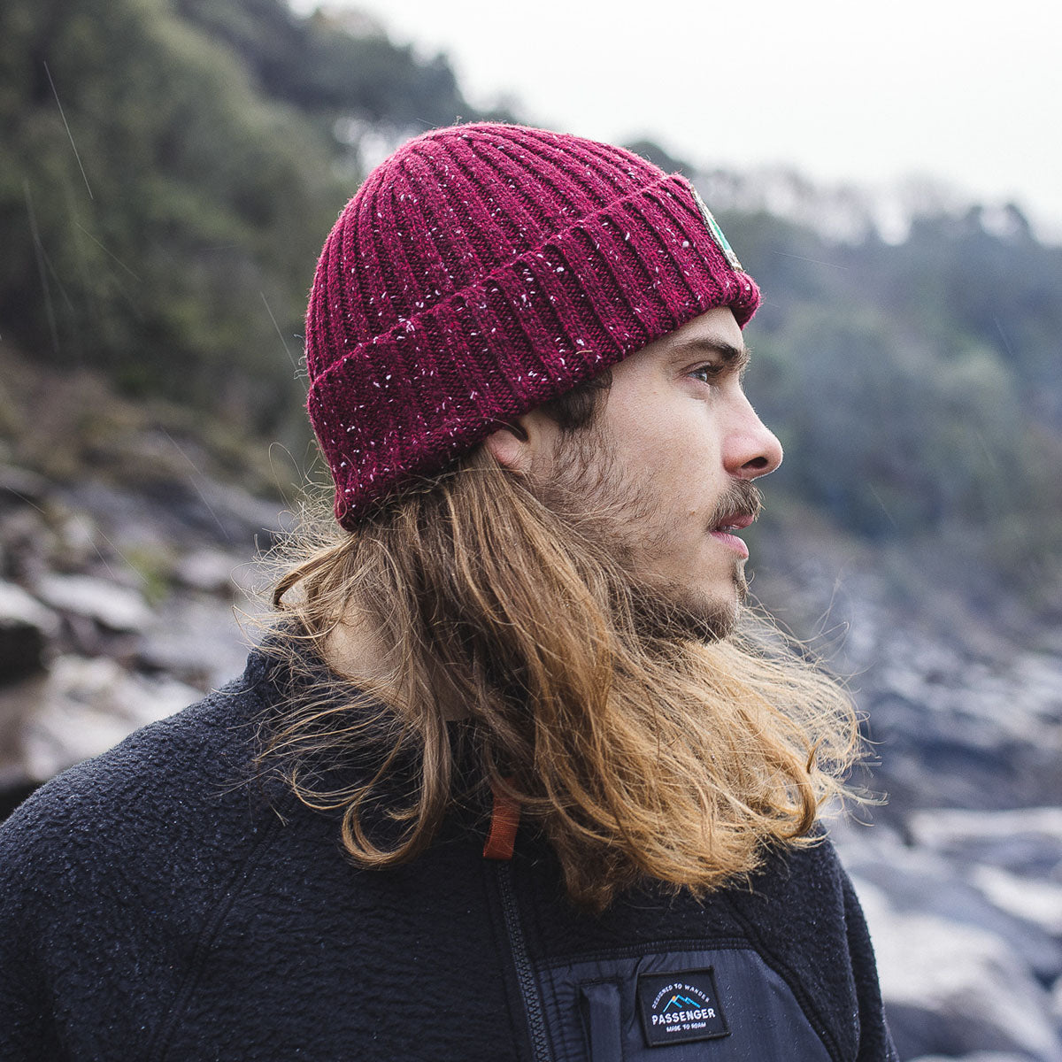 Male_Katira Rib Knit Beanie - Russet