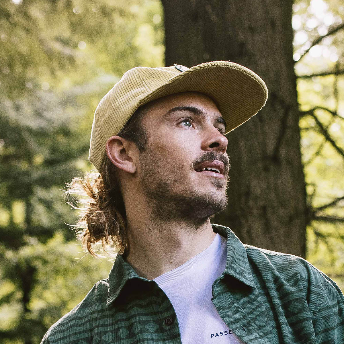 Male_Hazy Recycled Cotton Cord Low Profile Cap - Ochre Yellow