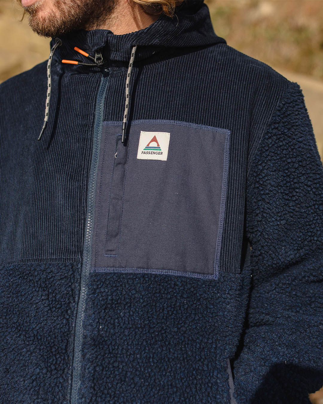 Adventure Recycled Sherpa Full Zip Fleece - Deep Navy