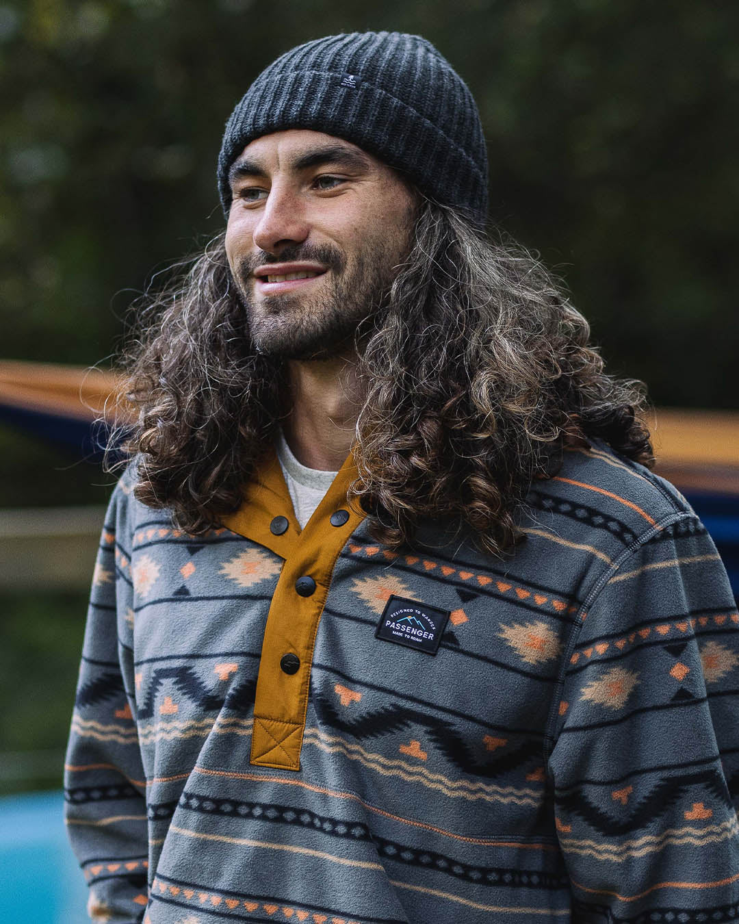 Male_Fisherman Recycled Acrylic Beanie - Charcoal