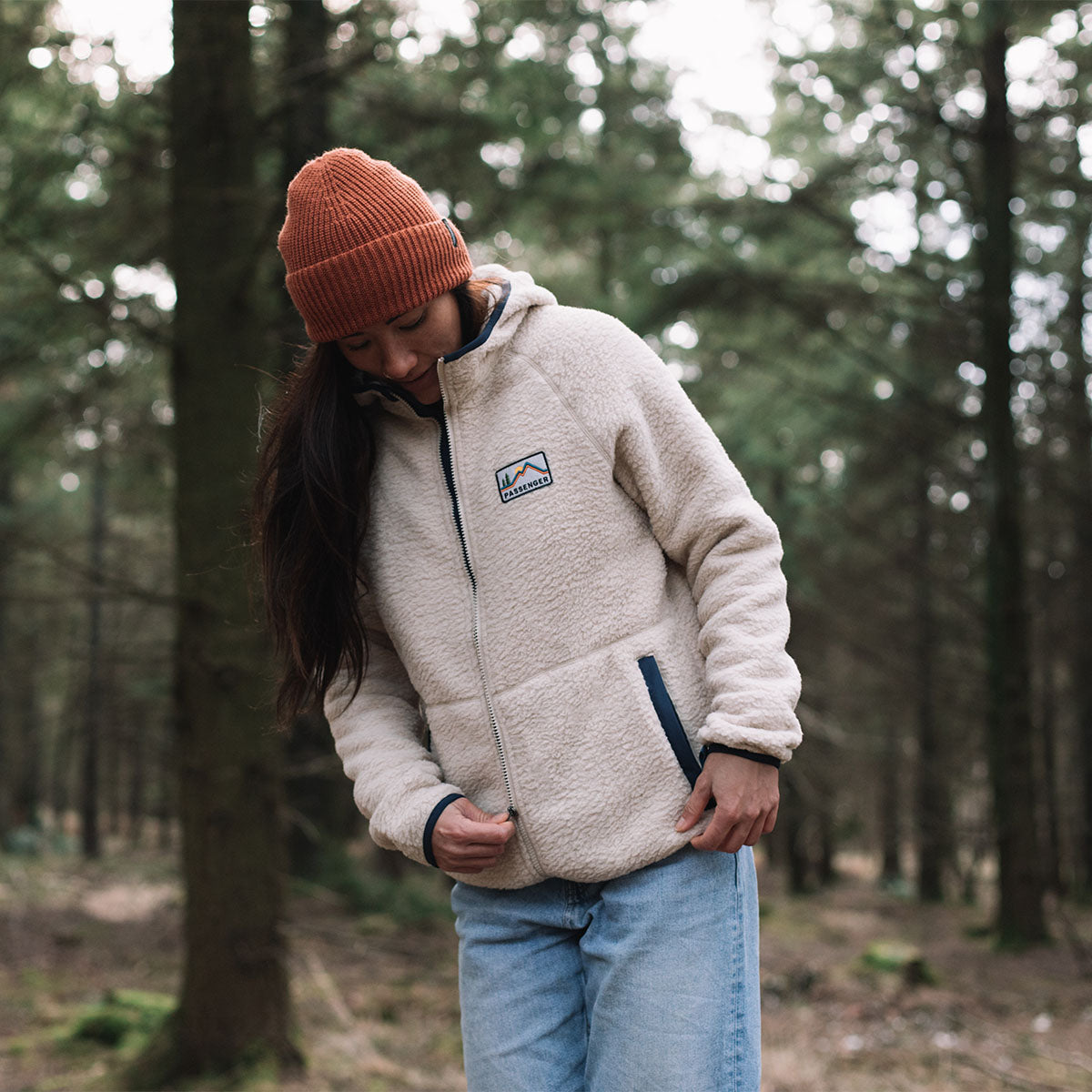 North Coast Full Zip Sherpa Fleece - Oatmeal