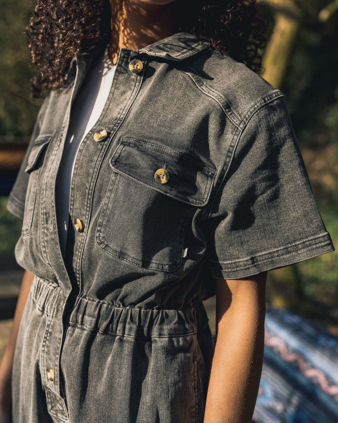 Bluebell Boiler Suit - Washed Black Denim